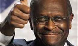 Herman cain tumbs up