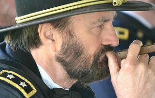 General Grant listens to the Generals speak on April 5th at the Cherry Mansion Breakfast with the Generals. — with Curt Fields.1