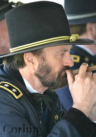 General Grant listens to the Generals speak on April 5th at the Cherry Mansion Breakfast with the Generals. — with Curt Fields.1
