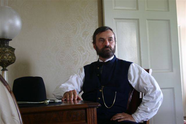 General Grant sits at his desk in the Cherry Mansion in Savannah Tennessee his HQ prior to Shiloh