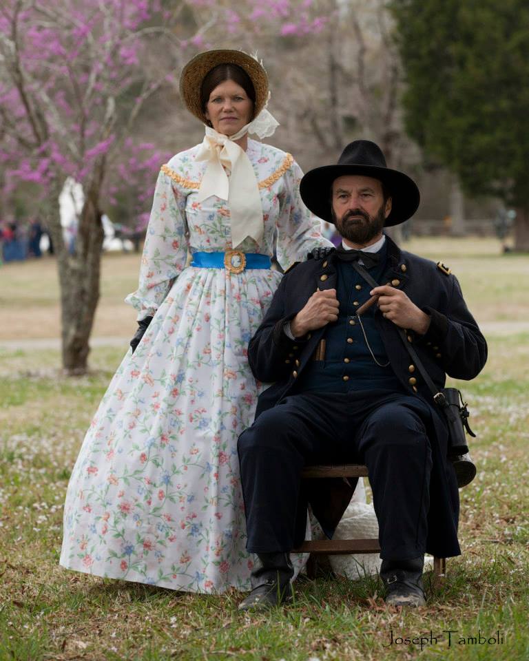 Mrs. and Gen. Grant — with Lena Moody and Curt Fields at Shiloh National Military Park.1