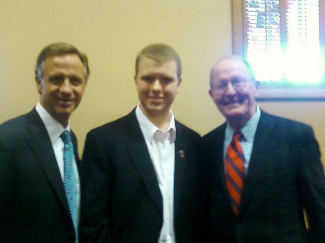 Joshua Anderson with Governor Bill Haslam and U.S. Senator Lamar Alexander