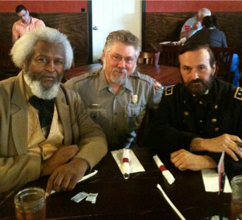 At lunch with Frederick Douglas and Gen. US Grant