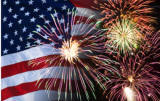 fireworks american flag