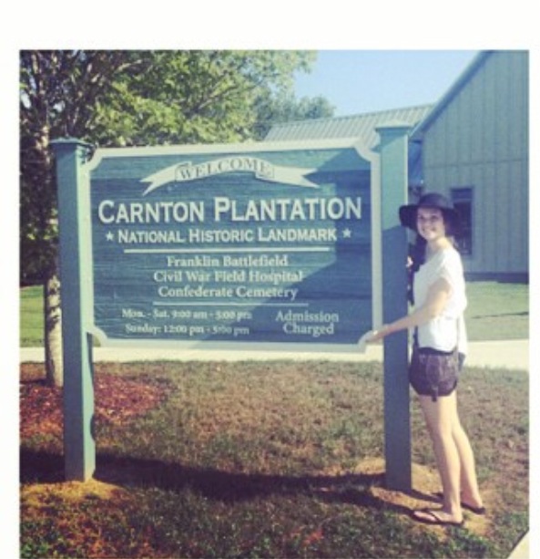 Hannah at the Carnton Plantation