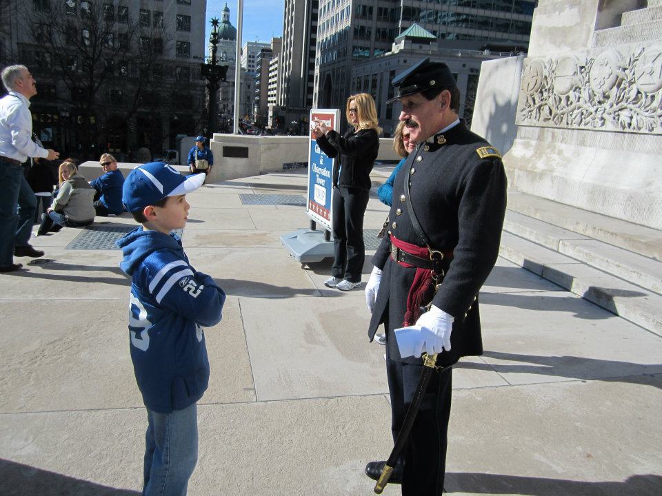 Talking with Union Reenactor