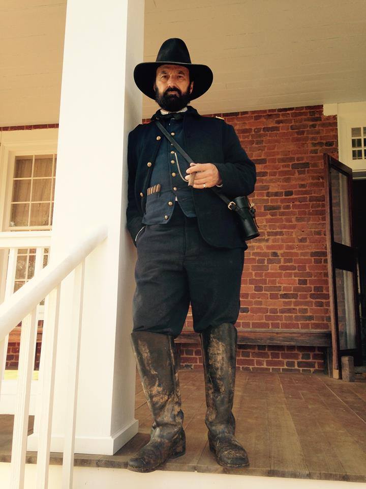 General Grant on the steps of the Wilmer McLean house