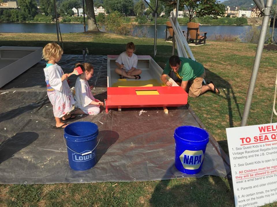 More pics from Sea Quest Kids build a boat at the Wheeling Vintage Raceboat Regatta