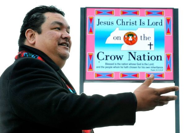 Crow government erects sign proclaiming ‘Jesus is Lord’ on reservation