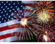 fireworks american flag