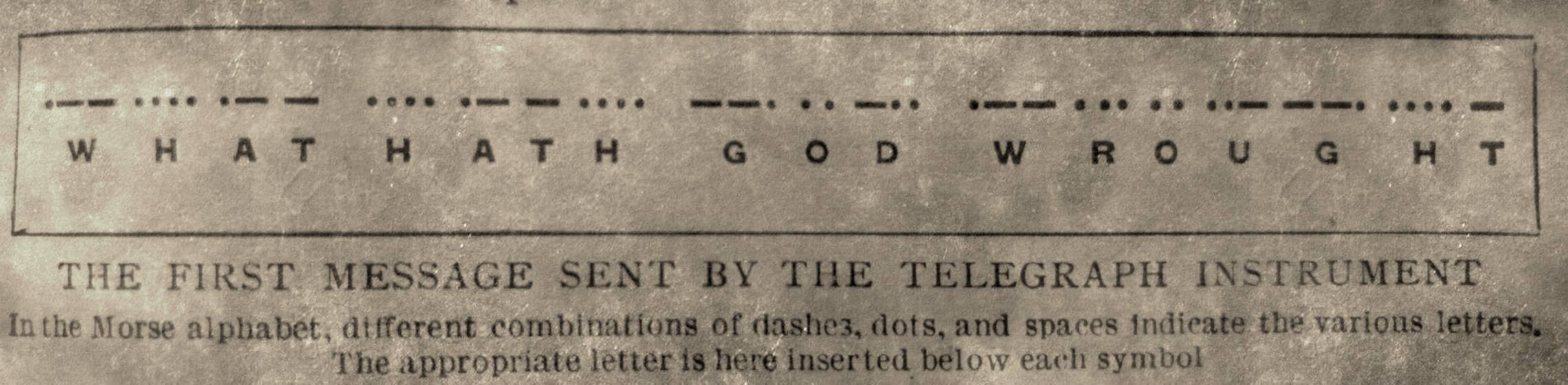 Morse Code: What Hath God Wrought! By Daniel Sheridan