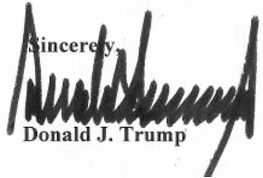 Signature Donald Trupm
